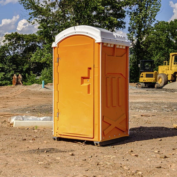 how often are the portable toilets cleaned and serviced during a rental period in Baxter